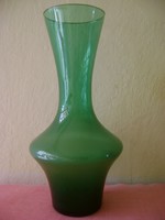 Svéd művészi váza  300 mm a magas gyönyörű letisztul zöld színben