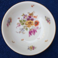 Antik Hüttl Tivadar  virágmintás tányér - 14 cm. - porcelán