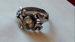 Citrin köves 925-ös gyűrű