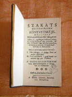 Szakáts Mesterségnek Könyvetskéje az 1785-ös kiadású mini szakács könyv jelöletlen reprint kiadása 