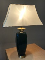 Kerámia asztali lámpa selyem ernyővel, 70 cm magas