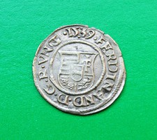 I . Ferdinánd  (1526-1564) ezüst dénár,  1539, KB