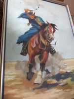 Betyar lovas pasztell kép