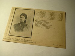 Erzsébet  "Osztrák Császárnő " emlékére ,  postai képeslap,rajta idézet tőle..