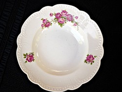 Zsolnay pink beaded wall plate