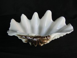 Hollóházi porcelán kagyló tál