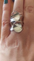 egyedi modern design ezüst gyűrű