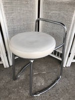 Bauhaus,króm csővázas,pipere kis szék