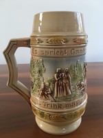 Flawless sitzendorf porcelain beer mug