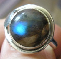925 ezüst gyűrű kék labradorittal 18,9/59,3 mm
