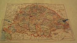 TÉRKÉPGYŰJTŐK !---RÉGI térkép---Magyarország politikai térképe 1918-ban.