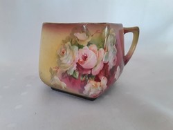 Gyönyörű rózsás fajansz teáscsésze   / 1856