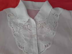 Beautiful white, braided, embroidered, women's blouse