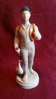 DRASCHE NAGY MÉRETŰ PORCELÁN FIGURA 28cm LUDAS MATYI/LIBA PÁSZTOR HIBÁTLAN