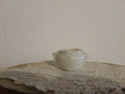 Kisméretű  vitrindísz, babaház kellék:  antik mini szecessziós  porcelán cukortartó