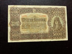 1923 5000 Korona, Nyomdahely nélkül, VG-