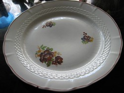 IRIS porcelán tál, tányér pünkösdi rózsákkal