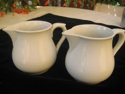 Hollóházi Antique Milk Jugs, 2 pcs with minor damage / rare shape