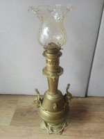 60cm magas antik réz asztali lámpa/éjjeli lámpa 