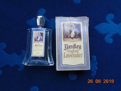 YARDLEY ENGLISH LAVANDER fazettált parfűmös üveg és papír dobozza
