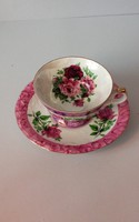 Royal rózsás kávéscsésze+tányér kézi festés