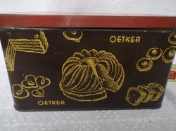 Nagyon Régi  - nagy Dr. Oetker fémdoboz 24 x 23 x 14 cm szép állapotban.