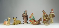 0S158 Jézus születése jelenet 9 db porcelán figura
