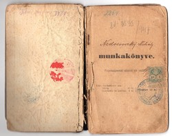 Vájár, bányász Munkakönyv 1901 Esztergom