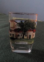 Festett üveg Lippafüredi kúrapohár szép állapotban (Baile-Lipova)