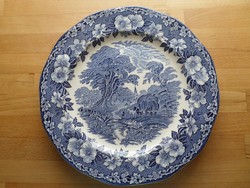 Enoch Wedgwood Woodland (kis hibával) angol porcelán nagy kerek tál tányér 29 cm