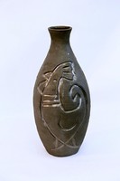 Szürke kerámia váza (01510)