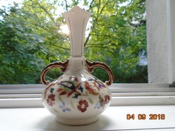 1880 Perzsa mintás Zsolnay jellegű majolika szecessziós váza-20 cm