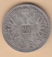 Ezüst 20 Kreuzer 1870