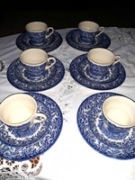 Angol  kék  reggeliző  készlet  teás  készlet