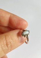 Valódi fekete opál köves navajo indián ezüst gyűrű