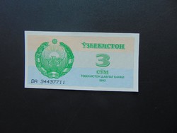 3 szom 1992 Üzbegisztán UNC !!!