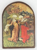 0S612 Mária és Erzsébet találkozása fa ikon 15 cm