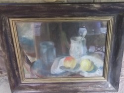 Bod László / 1920-2001 / table still life -painting p., P., Jjl.Ü.Under wooden frame