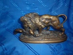 ​bronz oroszlán nehéz tömör szobor