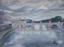 Sant'Angelo Bridge, Rome - oil painting