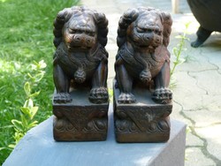 Kínai Kő Fo kapuőrző oroszlán pár