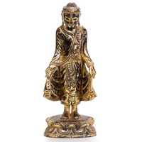 Antikolt Buddha szobor, aranyozott – 29,5cm