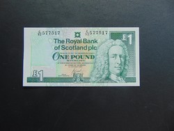 1 pound - sterling 2001 Skócia UNC !!!