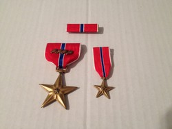 USA kitüntetés Bronz Csillag Szalagsávval, eredeti, amerikai gyártójellel