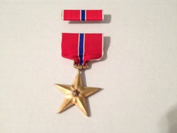 USA kitüntetés Bronz Csillag Szalagsávval, eredeti, amerikai gyártójellel