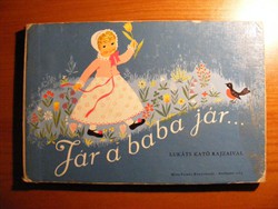 Lukáts Kató Jár a baba jár mondókás lapozgató könyv 1964
