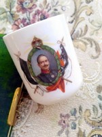 II.Vilmos  német császár portrés csésze 