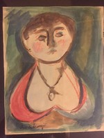 Anna Margit szignóval - Önarckép
