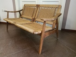 Skandináv, dán design, cord papír borítású kanapé
