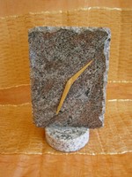 Szürke márvány kőből készült art deco asztali vagy kandalló Japán Sakura óra Működik!
